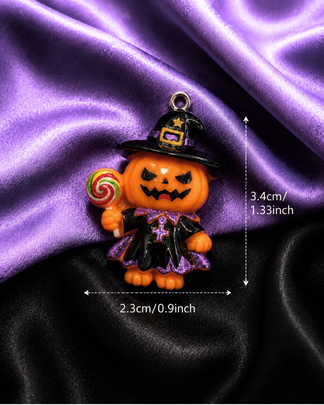 Pumpkin Witch Charm
