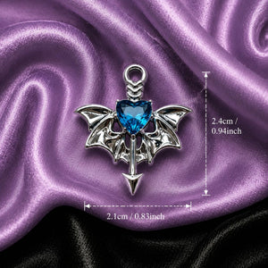 Midnight Heart Bat Charm