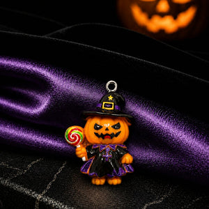 Pumpkin Witch Charm