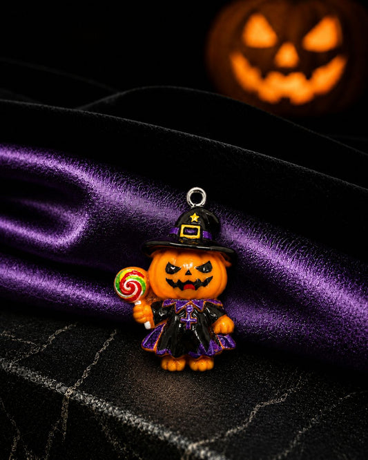 Pumpkin Witch Charm