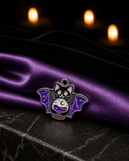 Bat Crystal Ball Charm