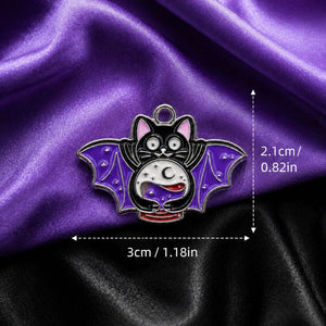 Bat Crystal Ball Charm